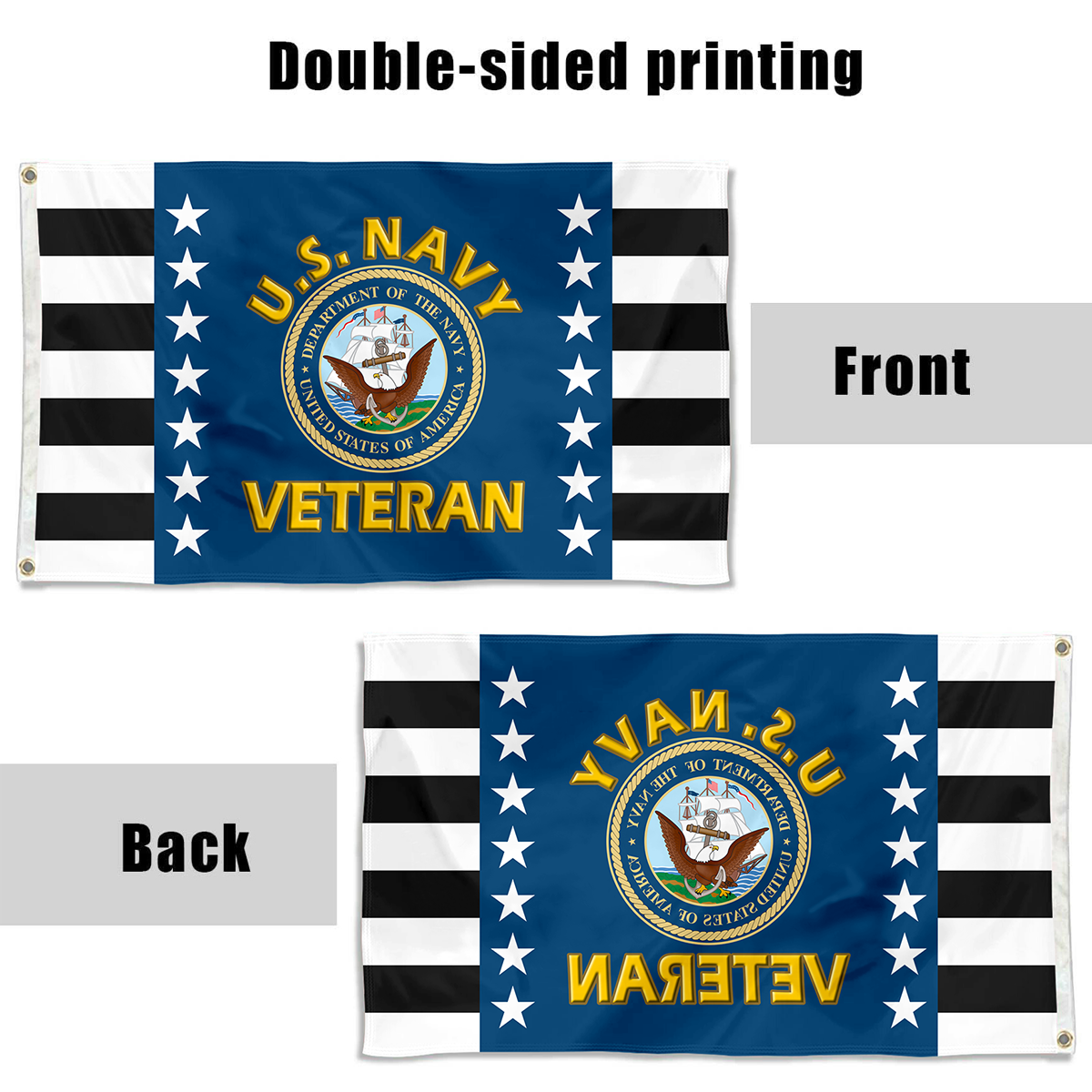 Fyon The United States U.S. NAVY Veteran Flag Indoor and outdoor banner 33020