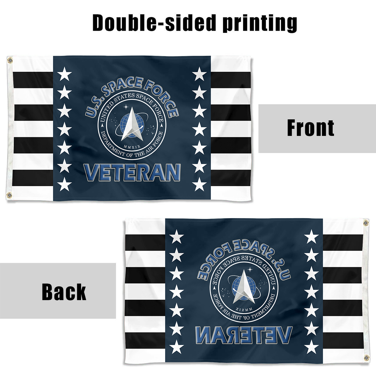 Fyon The United States U.S. SPACE FORCE Veteran Flag Indoor and outdoor banner 33021