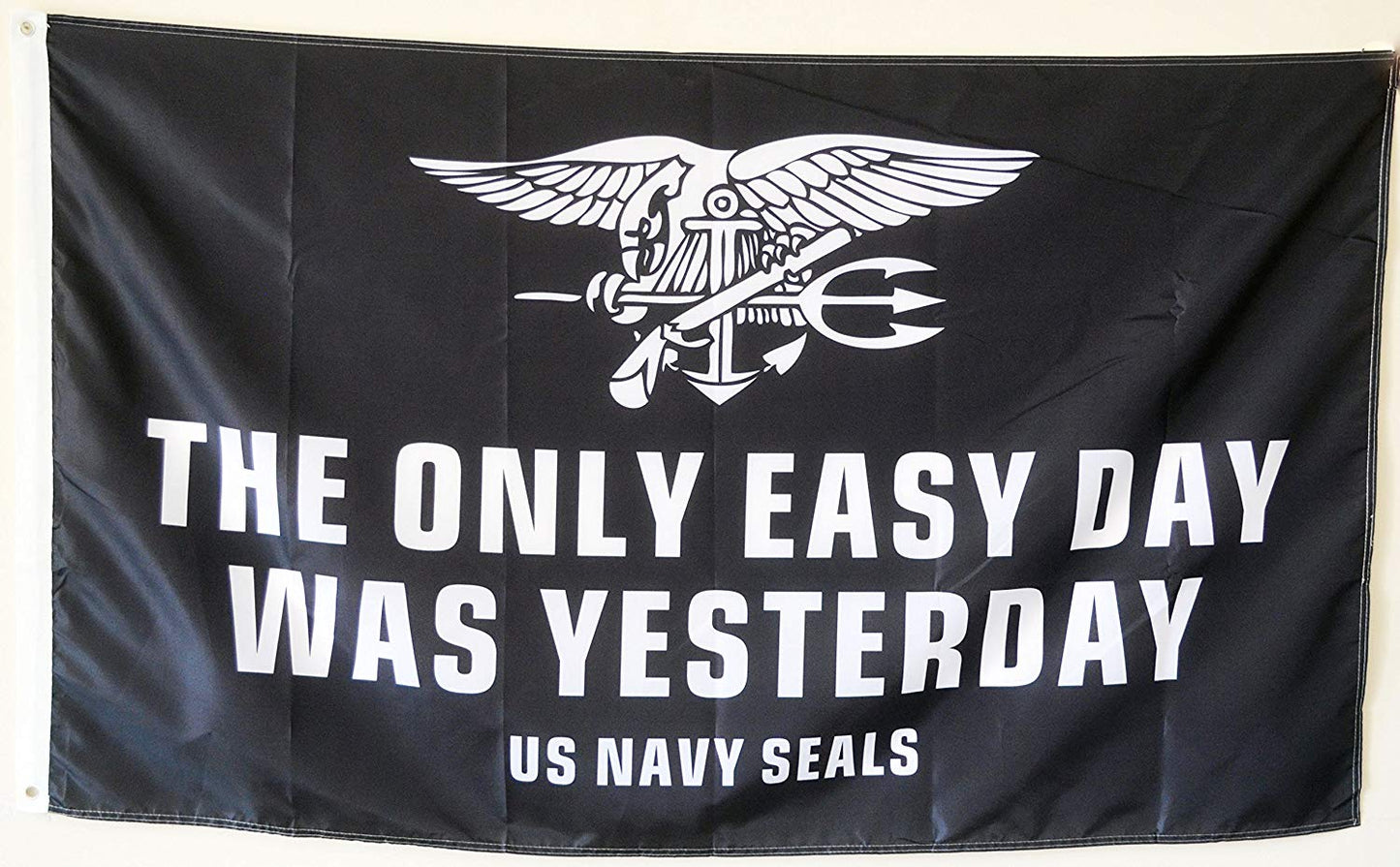 Fyon The Only Easy Day was Yesterday Banner Flag US Navy Seals Military USA