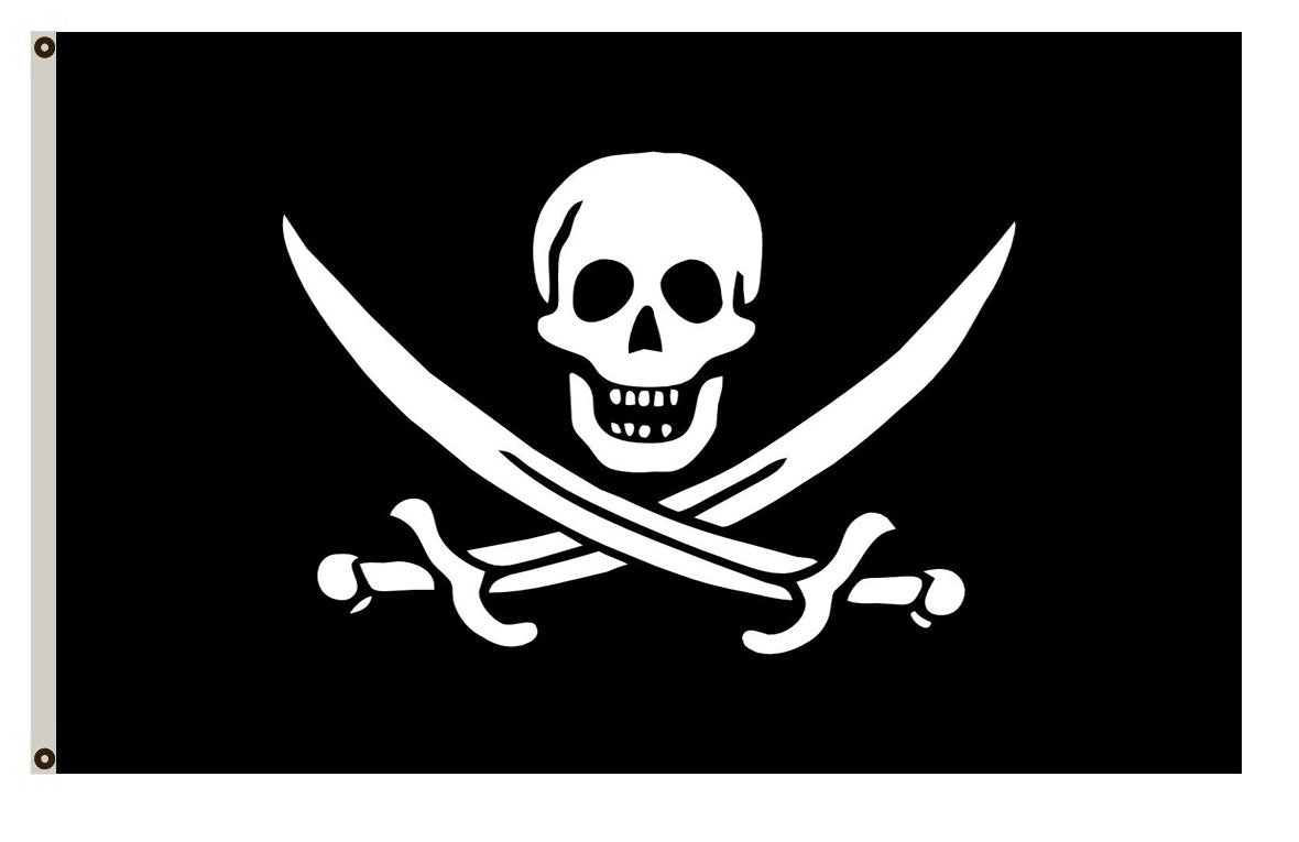 The pirate flag of Jack Rackham 1682 - 1720 banner landscape flag