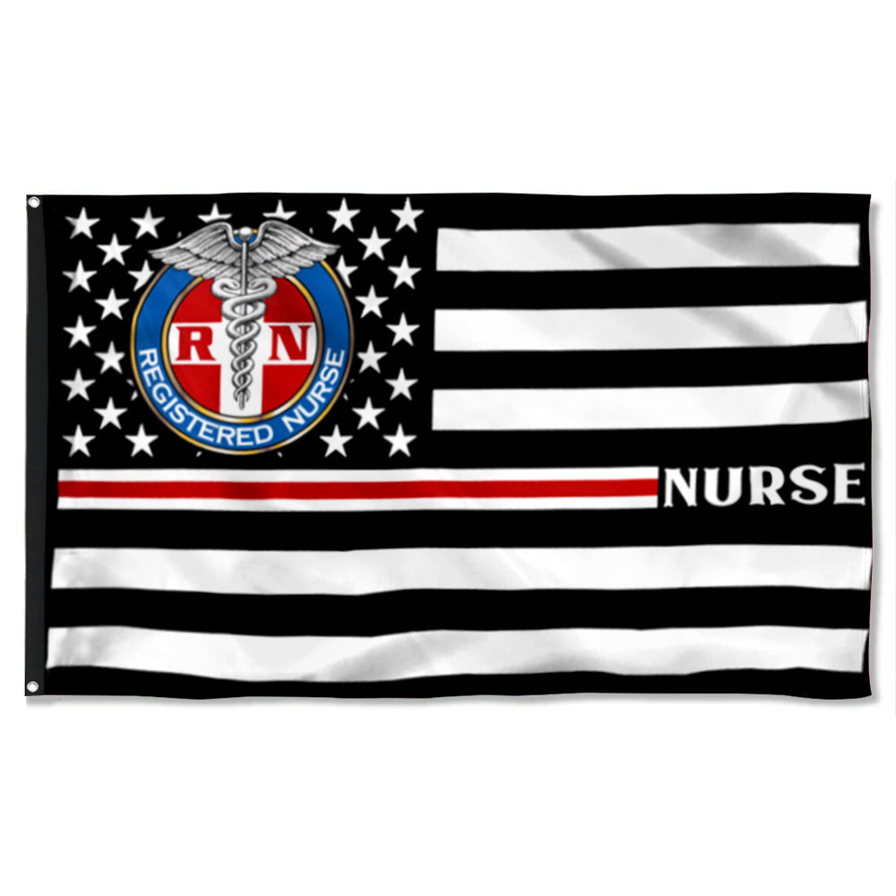 Fyon Thin Red Line Nurse Flag 41804 Indoor and outdoor banner