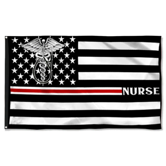 Fyon Thin Red Line Nurse Flag 41815 Indoor and outdoor banner