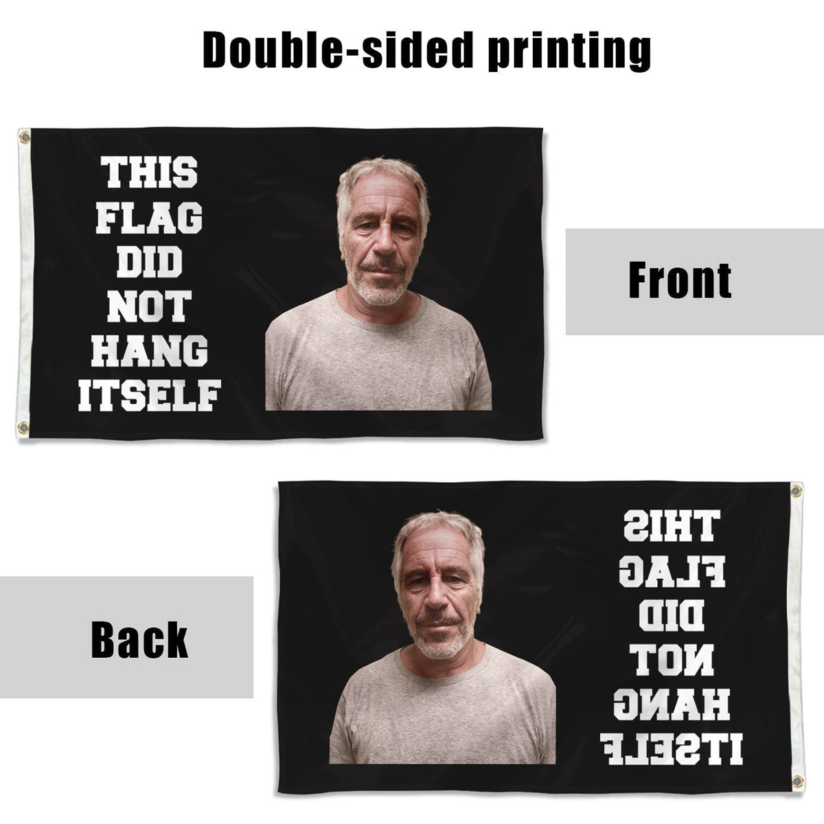 Fyon This Flag Did Not Hang Itself Jeffrey Epstein flag Indoor and outdoor banner