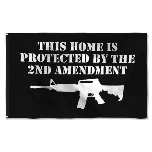 Fyon This home is Protected By the 2nd Amendment Flag Indoor and Outdoor Banner