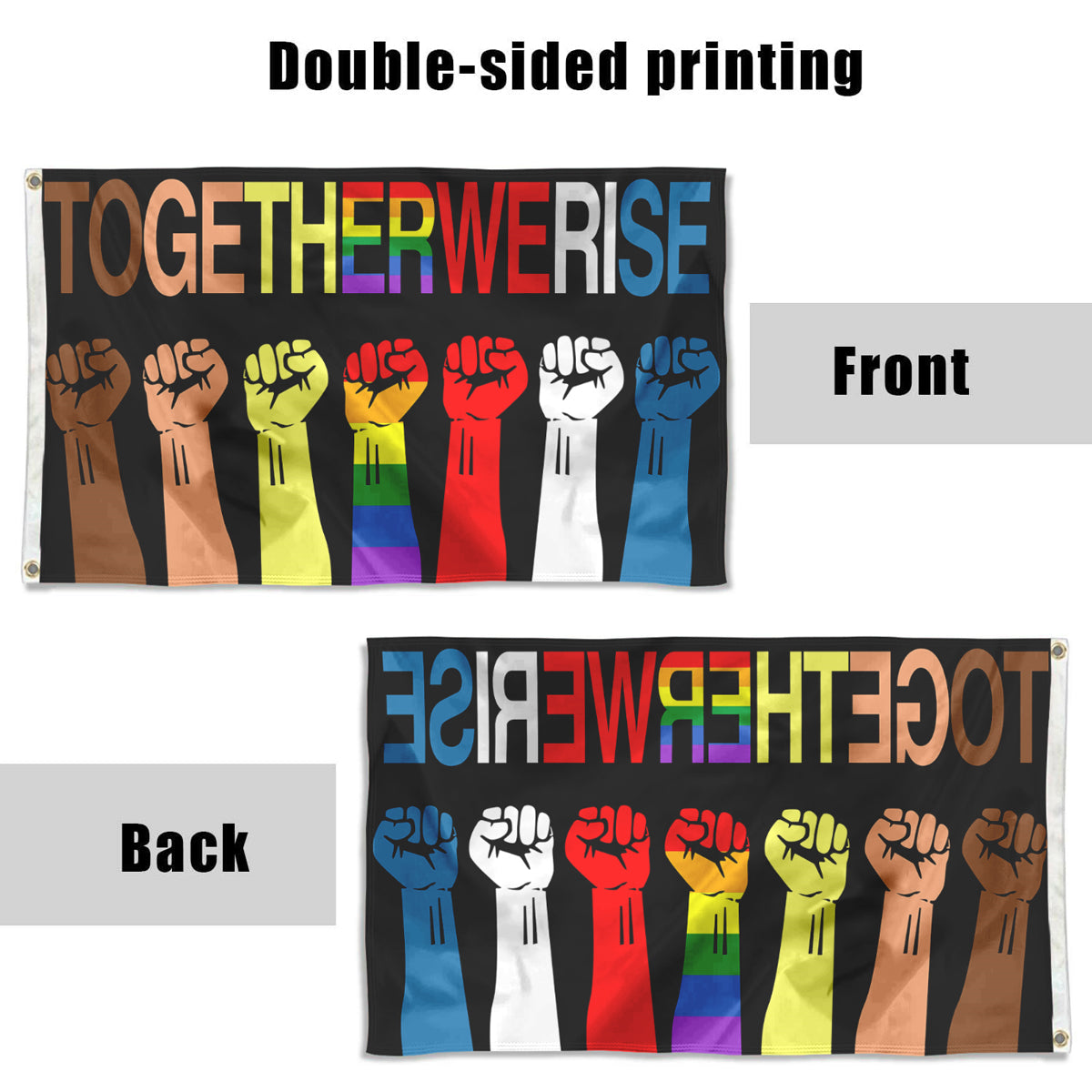 Fyon Together We Rise Protest flag Indoor and outdoor banner