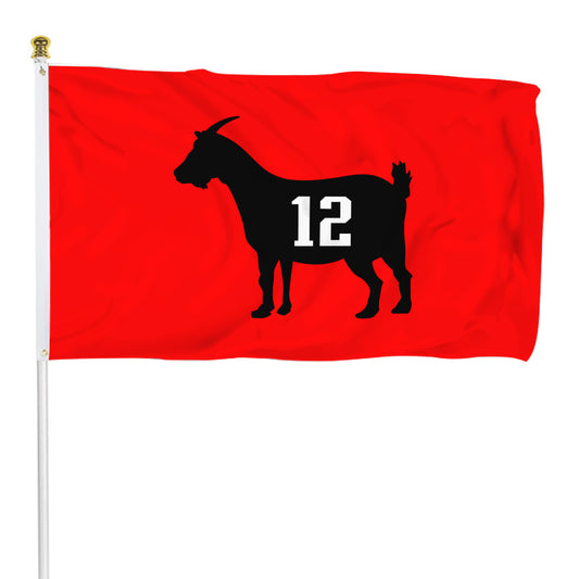 Fyon Tom Brady 12 Goat Flag New England Patriots Flag Banner