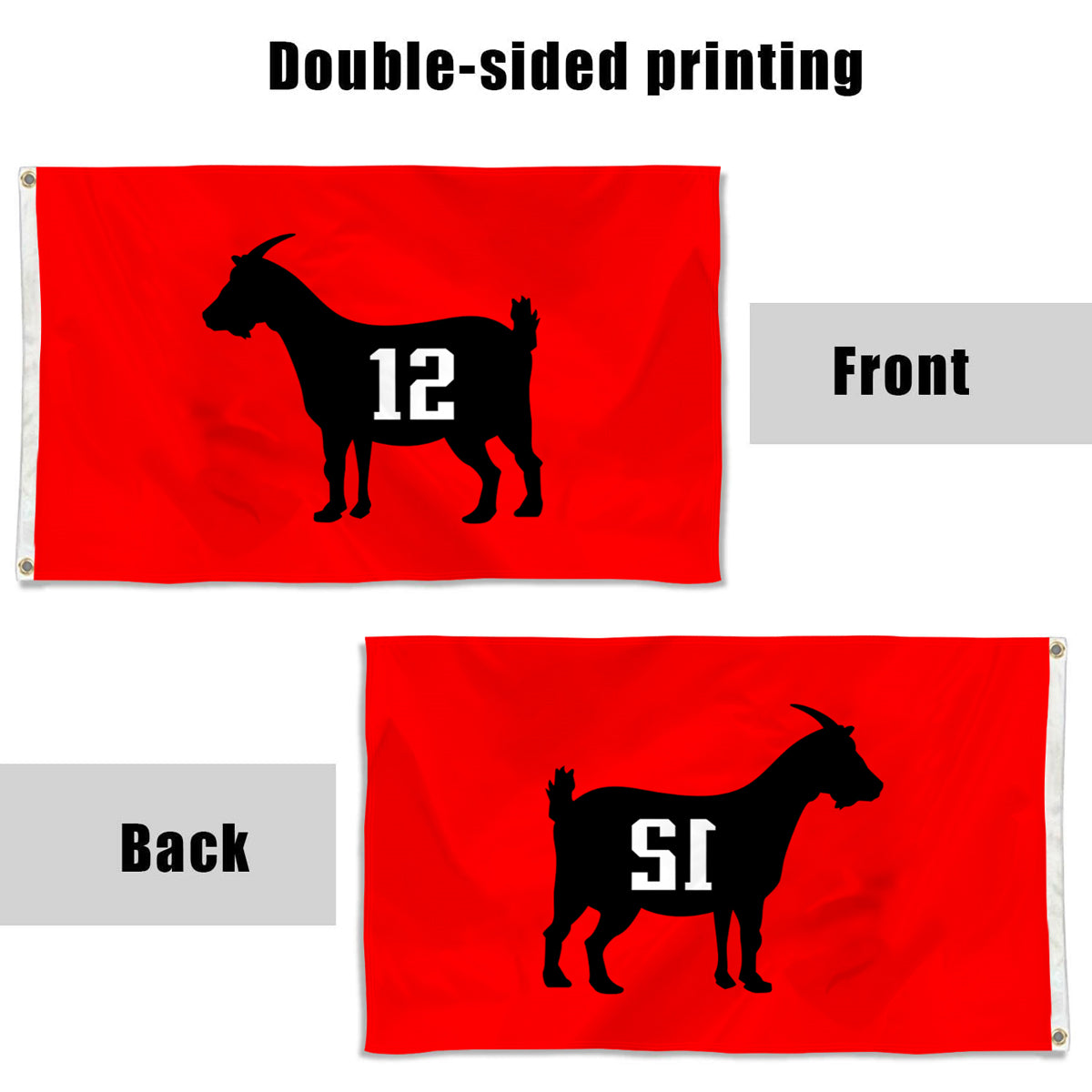 Fyon Tom Brady 12 Goat Flag New England Patriots Flag Banner