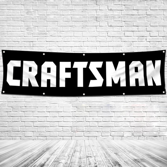 Fyon Tools Garage Shop Decor Banner Works for Craftsman Flag Black