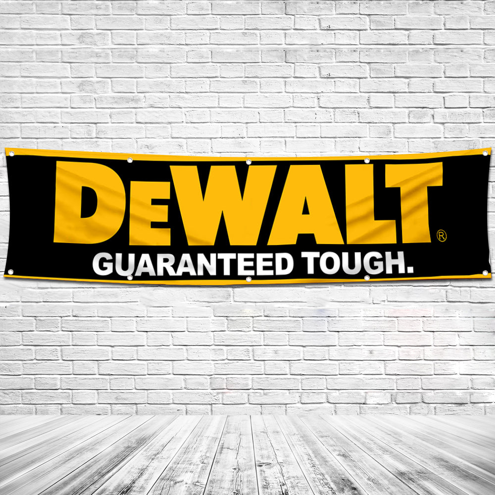 Fyon Tools Garage Shop Decor Banner Works for DeWalt Flag 2x8 Feet