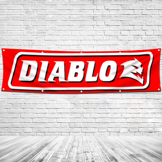 Fyon Tools Garage Shop Decor Banner Works for Diablo Flag 2x8 Feet