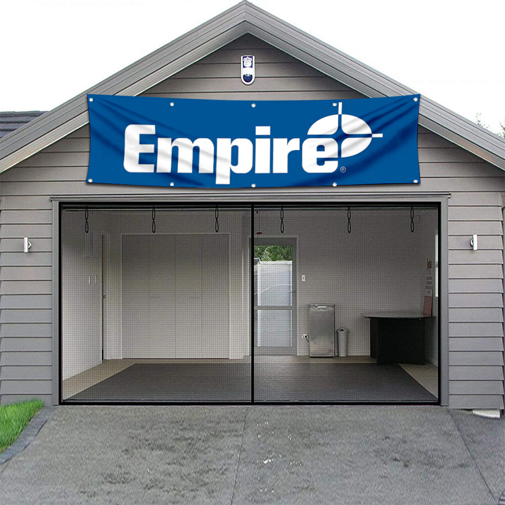 Fyon Tools Garage Shop Decor Banner Works for Empire Flag 2x8 Feet