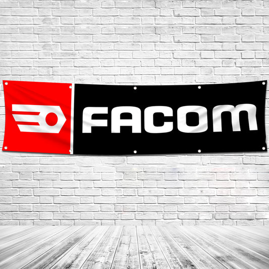 Fyon Tools Garage Shop Decor Banner Works for Facom Flag 2x8 Feet