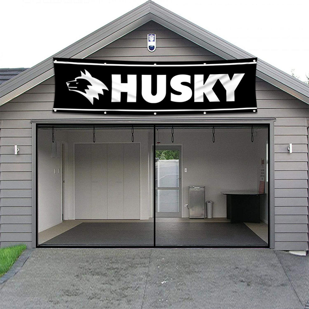 Fyon Tools Garage Shop Decor Banner Works for Husky Flag 2x8 Feet