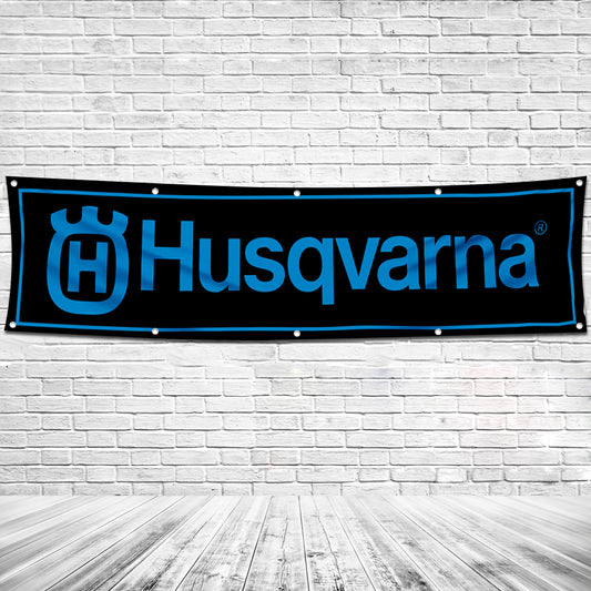 Fyon Tools Garage Shop Decor Banner Works for Husqvarna Flag 2x8 Feet