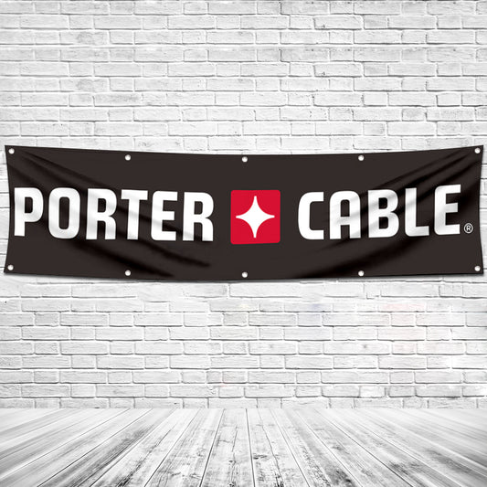 Fyon Tools Garage Shop Decor Banner Works for Porter Cable Flag 2x8 Feet