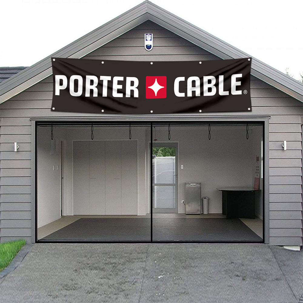 Fyon Tools Garage Shop Decor Banner Works for Porter Cable Flag 2x8 Feet