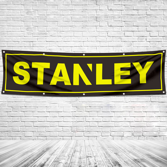 Fyon Tools Garage Shop Decor Banner Works for Stanley on Flag 2x8 Feet