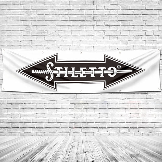 Fyon Tools Garage Shop Decor Banner Works for Stiletto on Flag 2x8 Feet