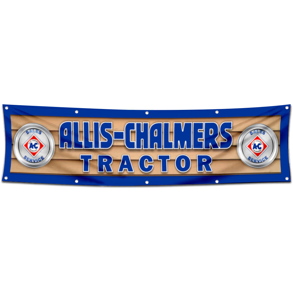 Fyon Tractor Garage Shop Decor Banner Works for Allis Chalmers Flag 2x8 Feet