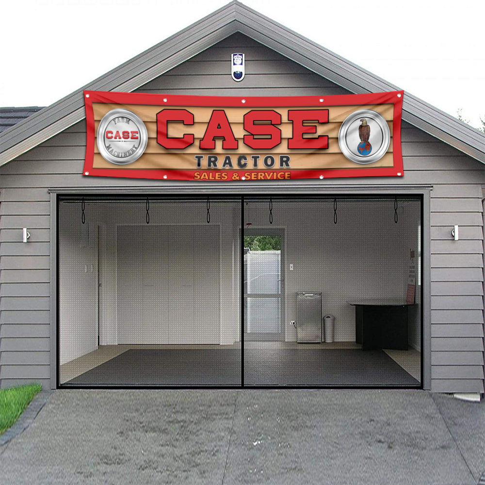 Fyon Tractor Garage Shop Decor Banner Works for Case Flag 2x8 Feet