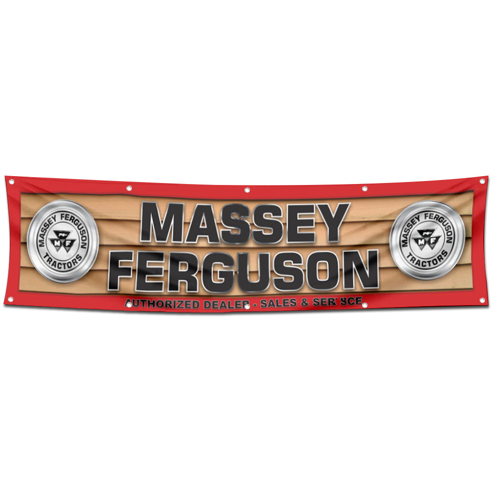 Fyon Tractors Garage Shop Decor Banner Flag Works for Massey Ferguson Flag 2x8 Feet