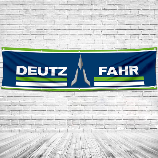 Fyon Tractors Garage Shop Decor Banner Works for Deutz Fahr Flag 2x8 Feet