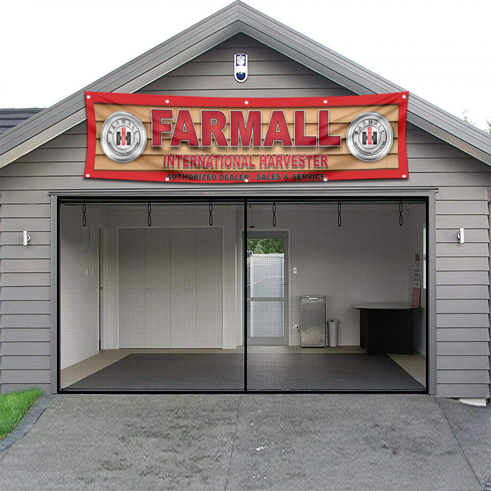 Fyon Tractors Garage Shop Decor Banner Works for Farmall Flag 2x8 Feet