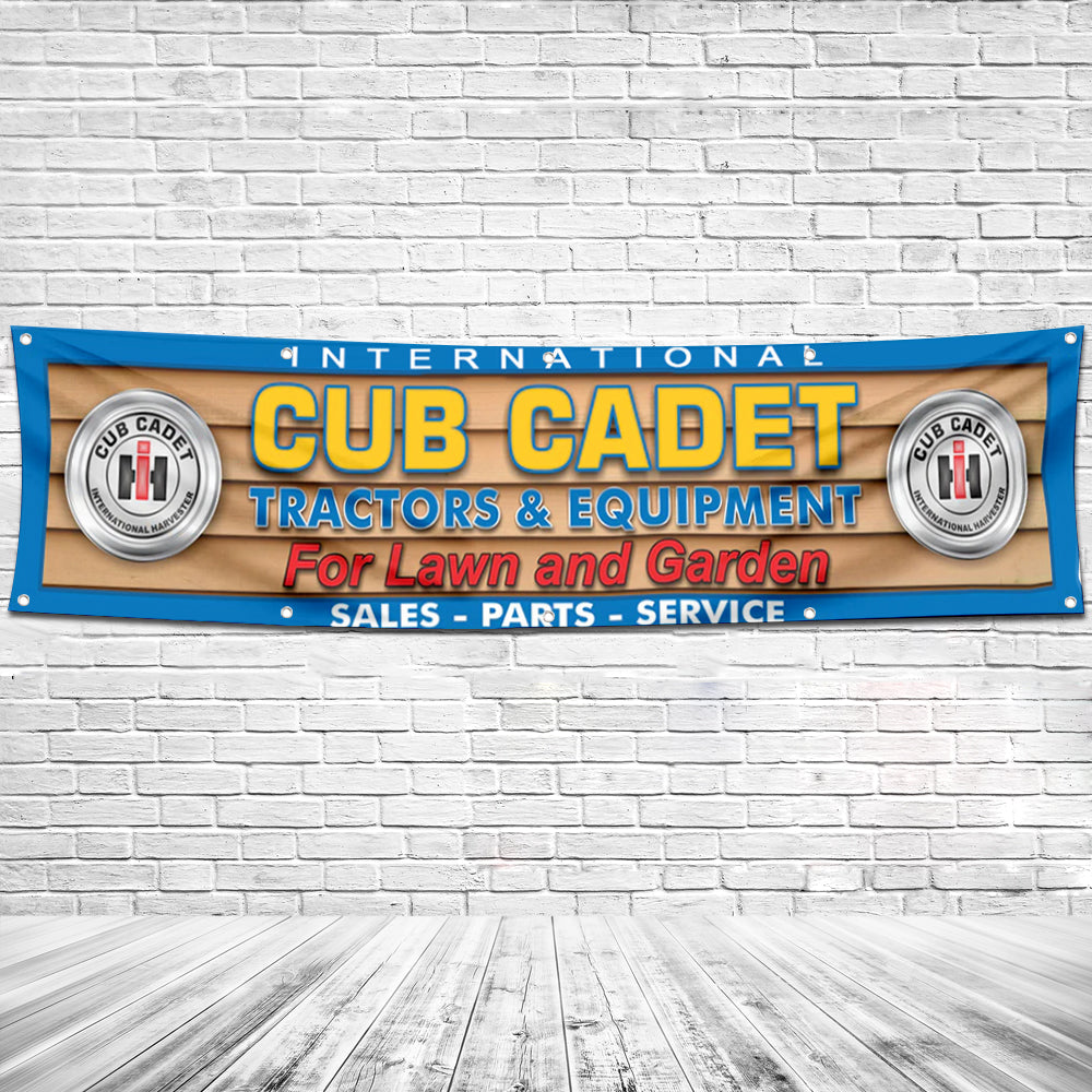Fyon Tractors Garage Shop Decor Banner Works for Intenational Cub Cadet Flag 2x8 Feet