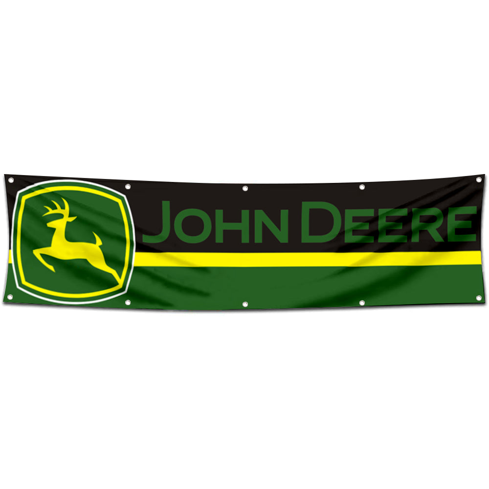 Fyon Tractors Garage Shop Decor Banner Works for John Deere Flag 2x8 Feet