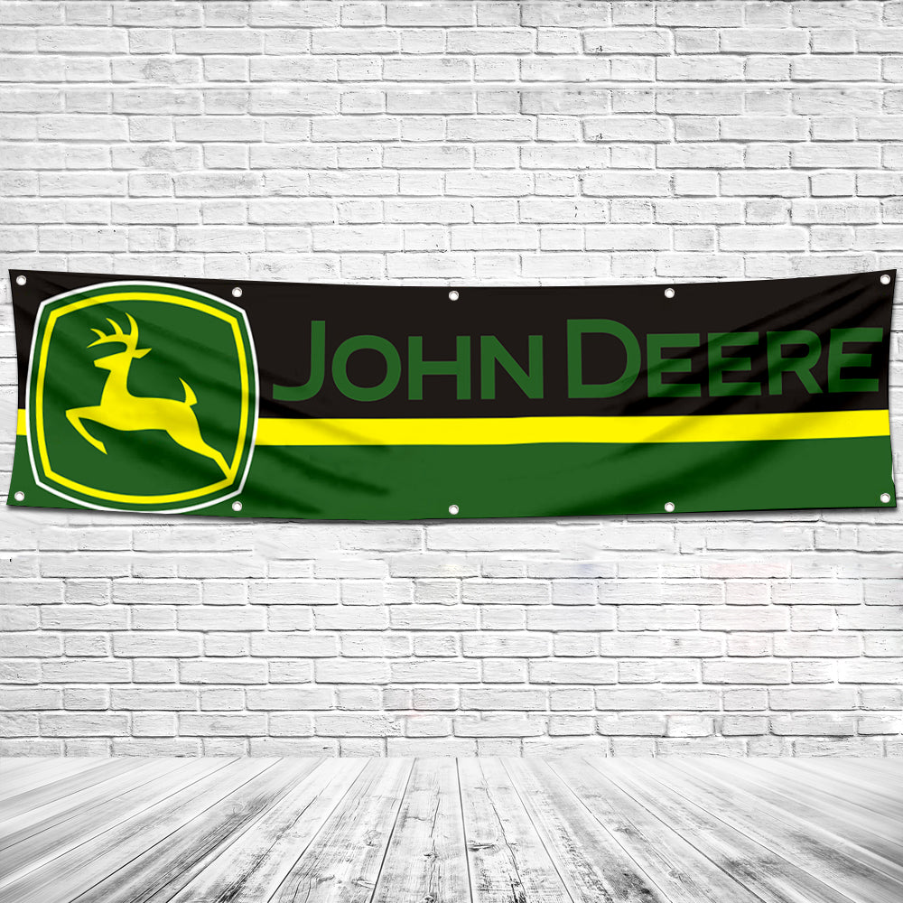 Fyon Tractors Garage Shop Decor Banner Works for John Deere Flag 2x8 Feet