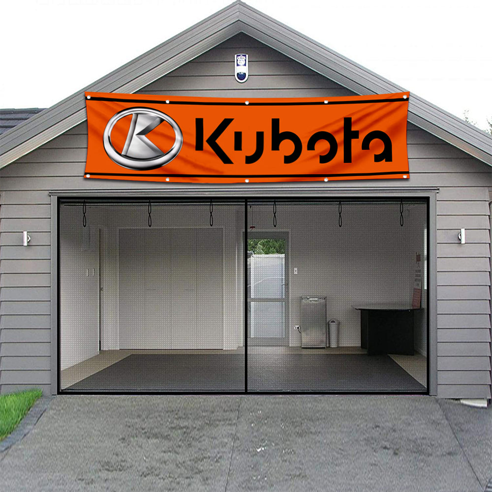 Fyon Tractors Garage Shop Decor Banner Works for Kubota Flag 2x8 Feet