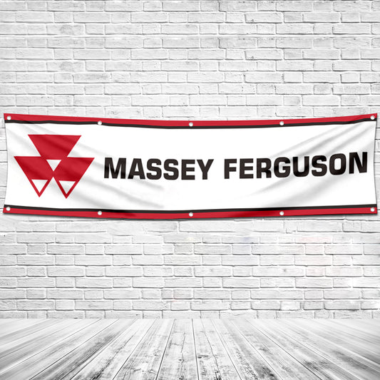 Fyon Tractors Garage workshop Decor Banner Works for Massey Ferguson Flag 2x8 Feet
