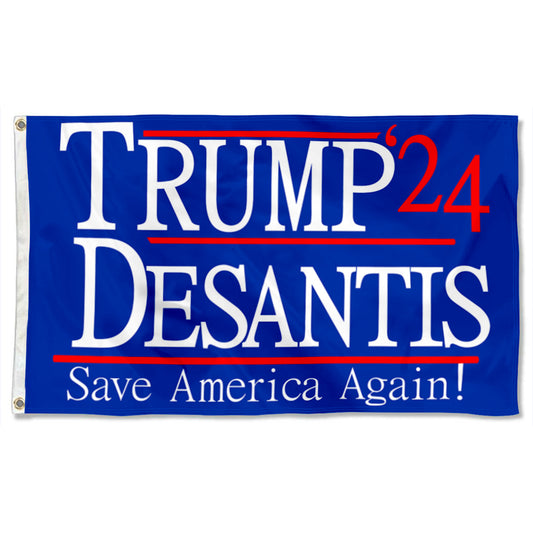Fyon Trump 2024 Desantis Save America Again Flag Banner