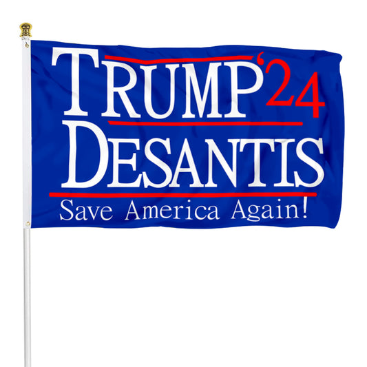 Fyon Trump 2024 Desantis Save America Again Flag Banner