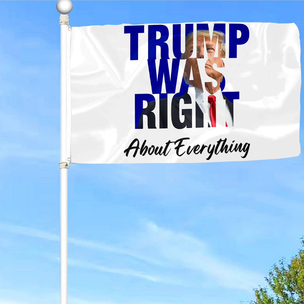 Fyon Trump Was Right W Desantis Veterans USA Flag Indoor and Outdoor Banner