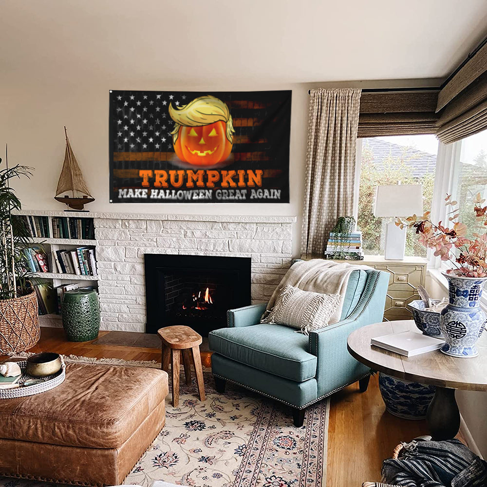 Fyon Trumpkin Make Halloween Great Again Halloween Flag Indoor and outdoor banner