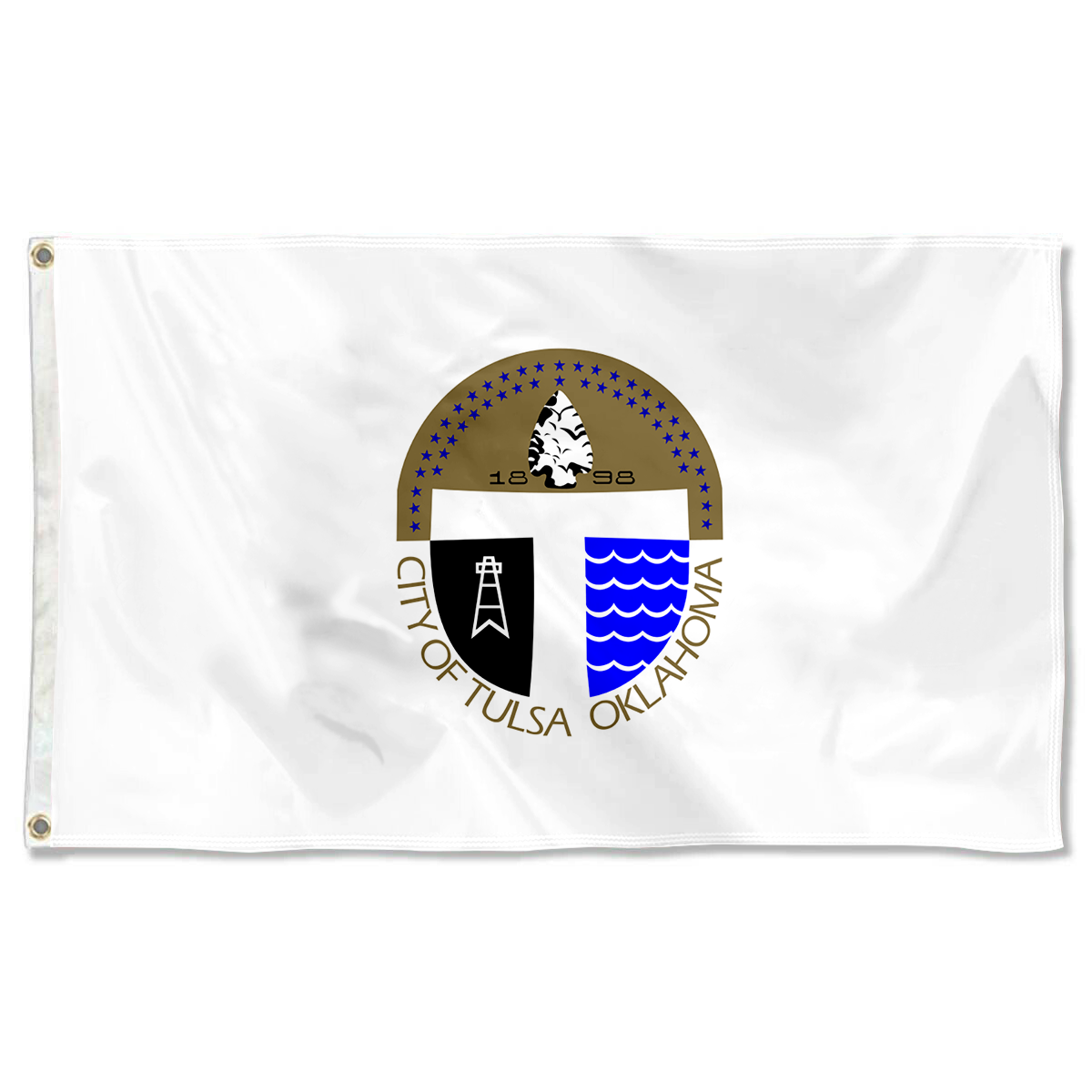 Fyon Tulsa, Oklahoma flag(1973–2018) banner
