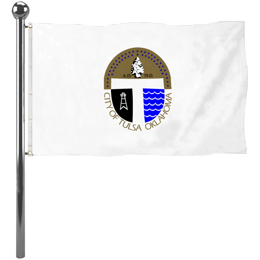 Fyon Tulsa, Oklahoma flag(1973–2018) banner