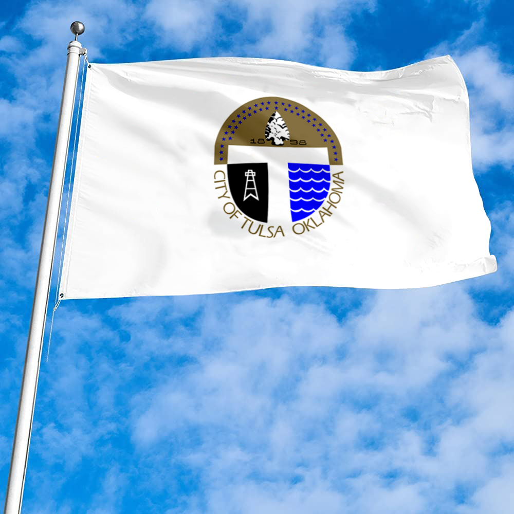 Fyon Tulsa, Oklahoma flag(1973–2018) banner