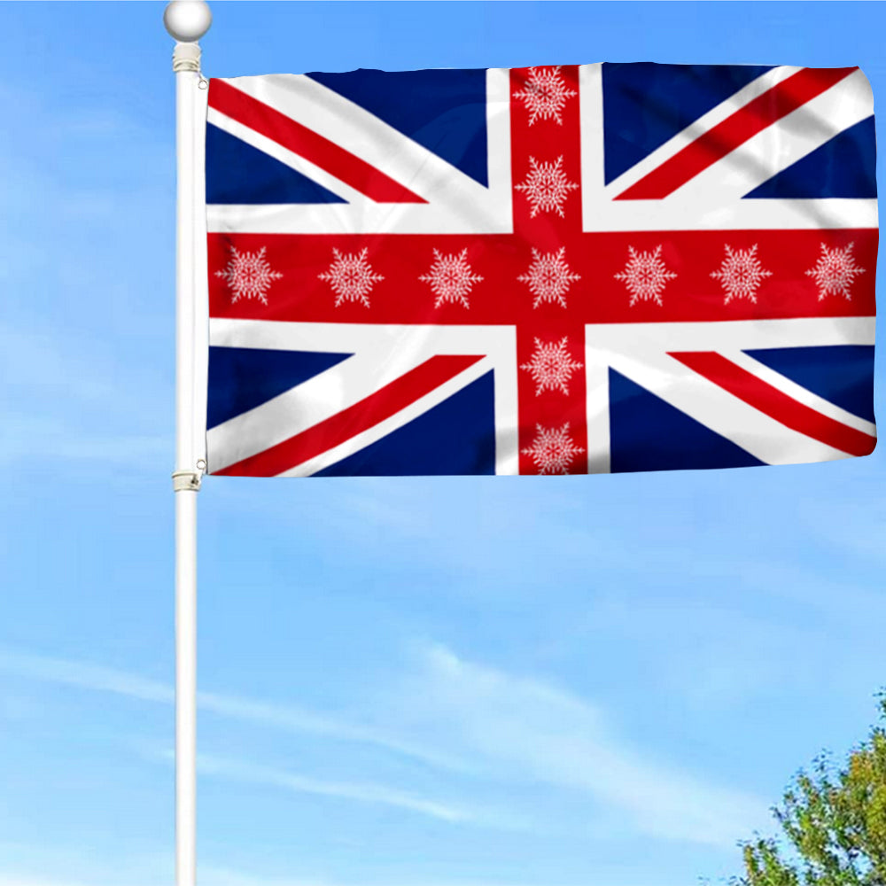 Fyon UK Flag Merry Christmas UK Flag 41350 Indoor and outdoor banner