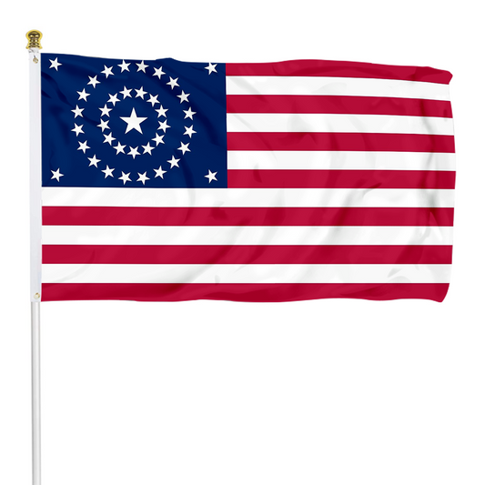 Fyon US 38 Star Flag Concentric Circles Indoor and outdoor banner