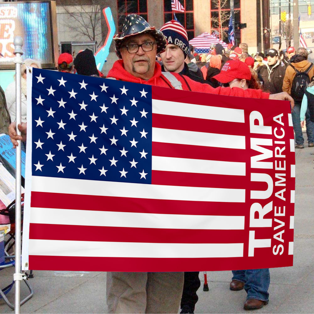 Fyon USA Trump Save America Flag Indoor and Outdoor Banner
