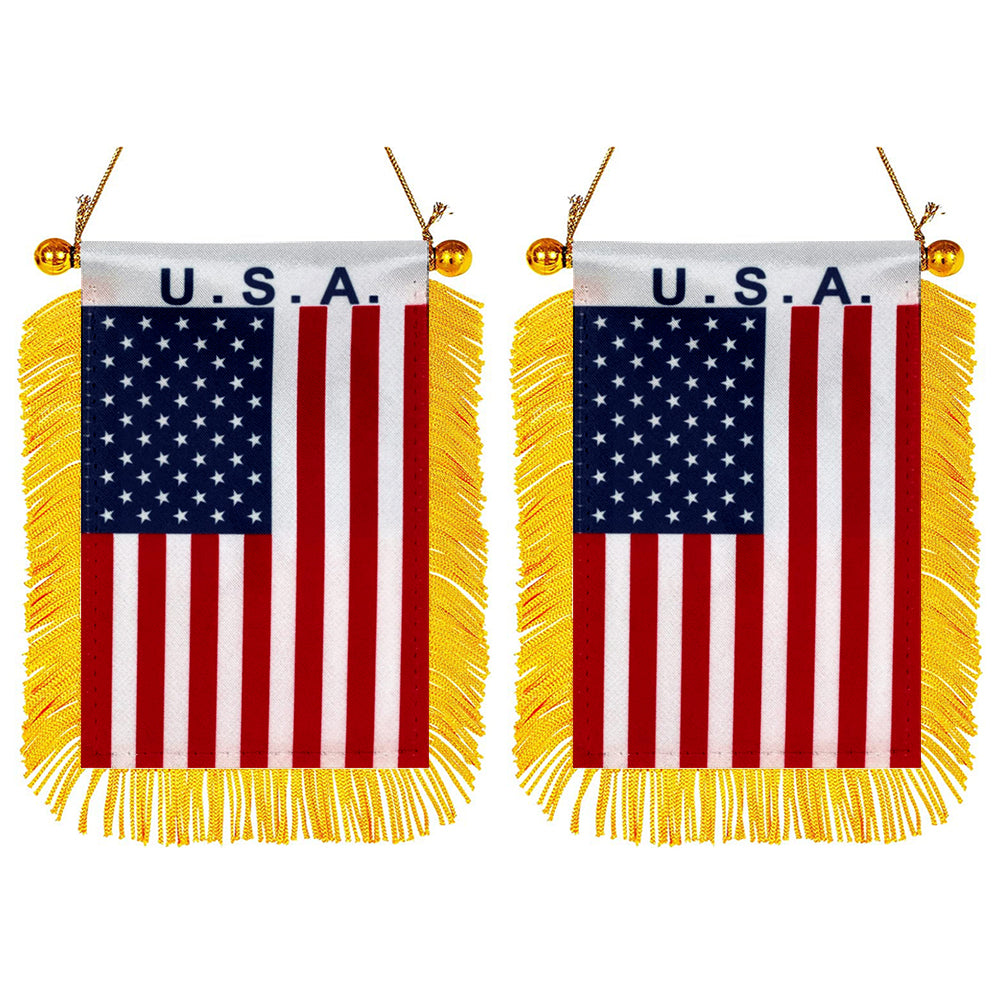 thumbnail image 2 of 12 Pcs 4 X 6 Inch Portugal Fringy Window Hanging Flag Mini Flag Banner & Car Rearview Mirror Dcor Fringed Double Sided Portuguese Hanging Flag With 2 of 13