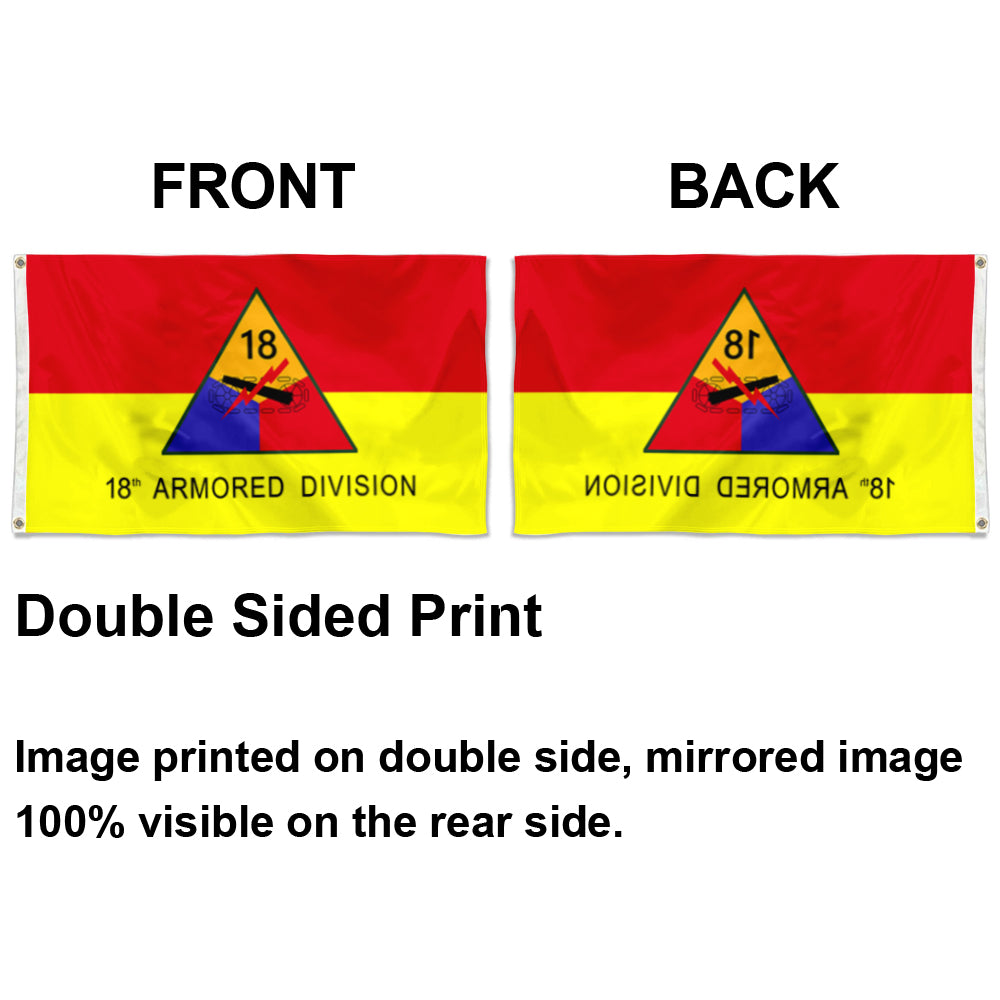 Fyon US Army 18th Armored Division Flag Banner