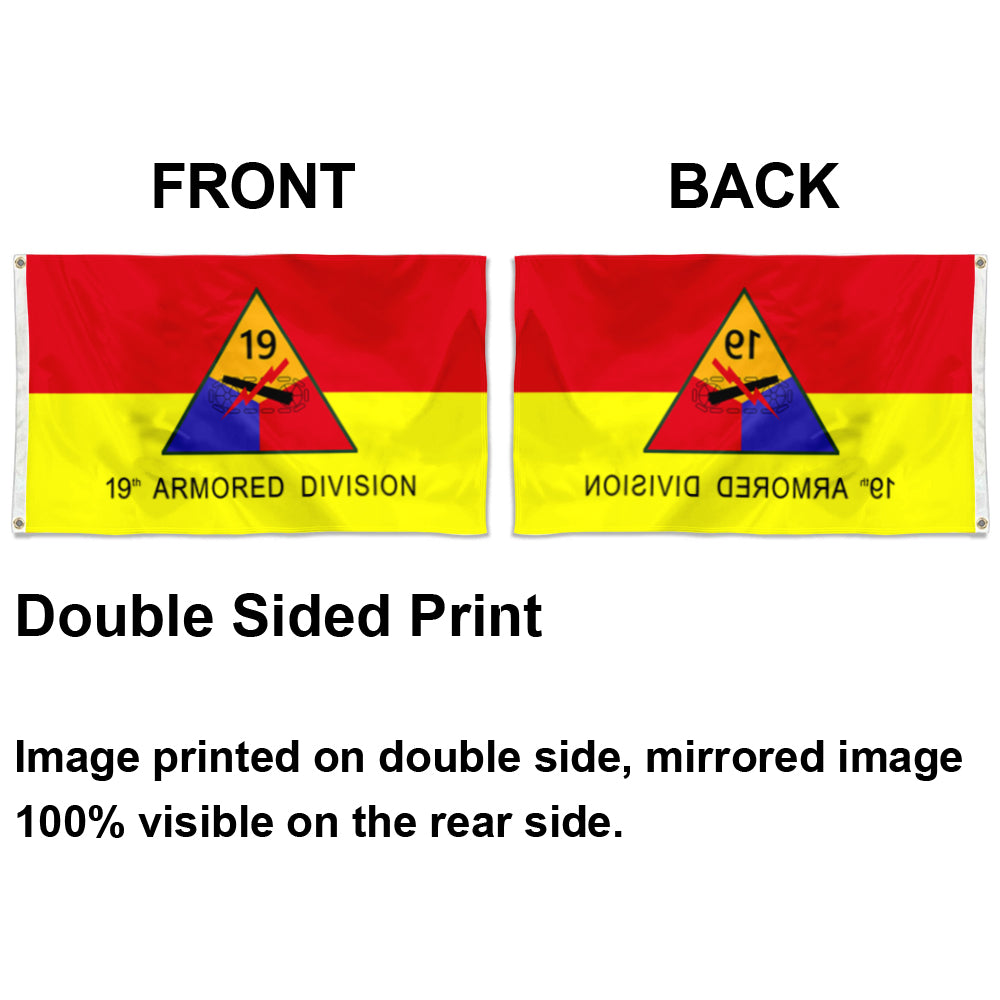 Fyon US Army 19th Armored Division Flag Banner