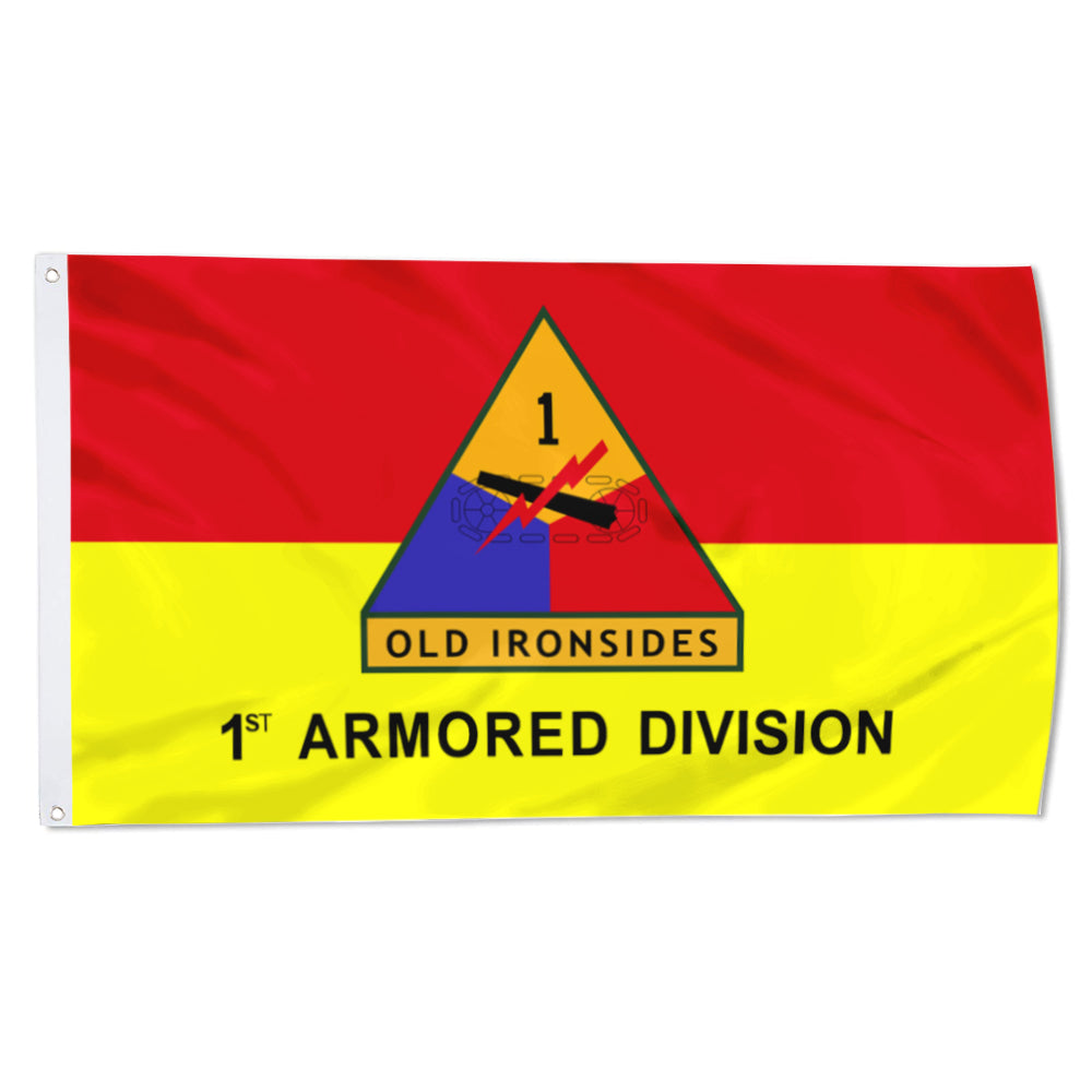 Fyon US Army 1st Armored Division Old Ironsides Flag Banner