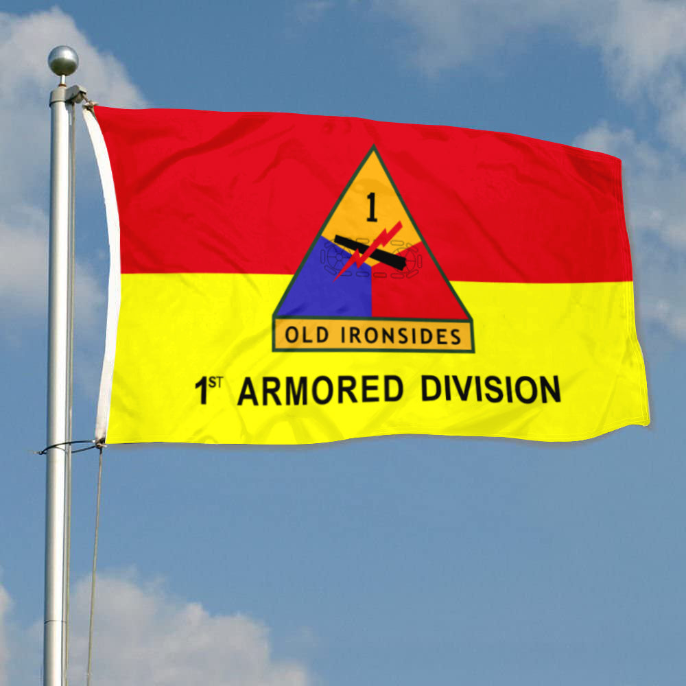Fyon US Army 1st Armored Division Old Ironsides Flag Banner
