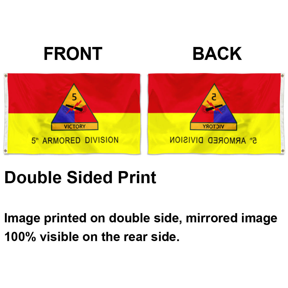 Fyon US Army 5th Armored Division Victory Flag Banner
