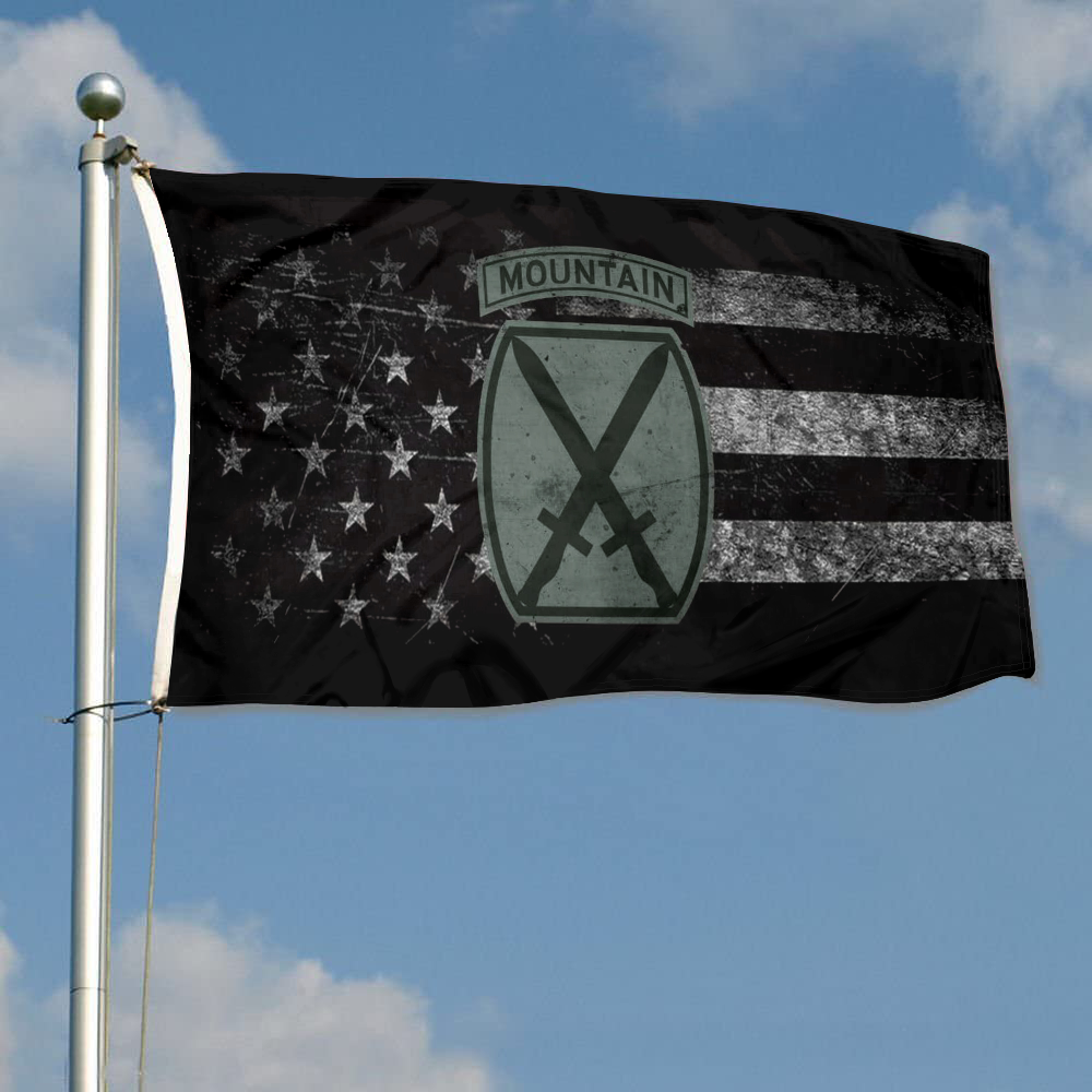 Fyon US Army Retro 10th Mountain Division Flag Indoor and outdoor banner 2240815