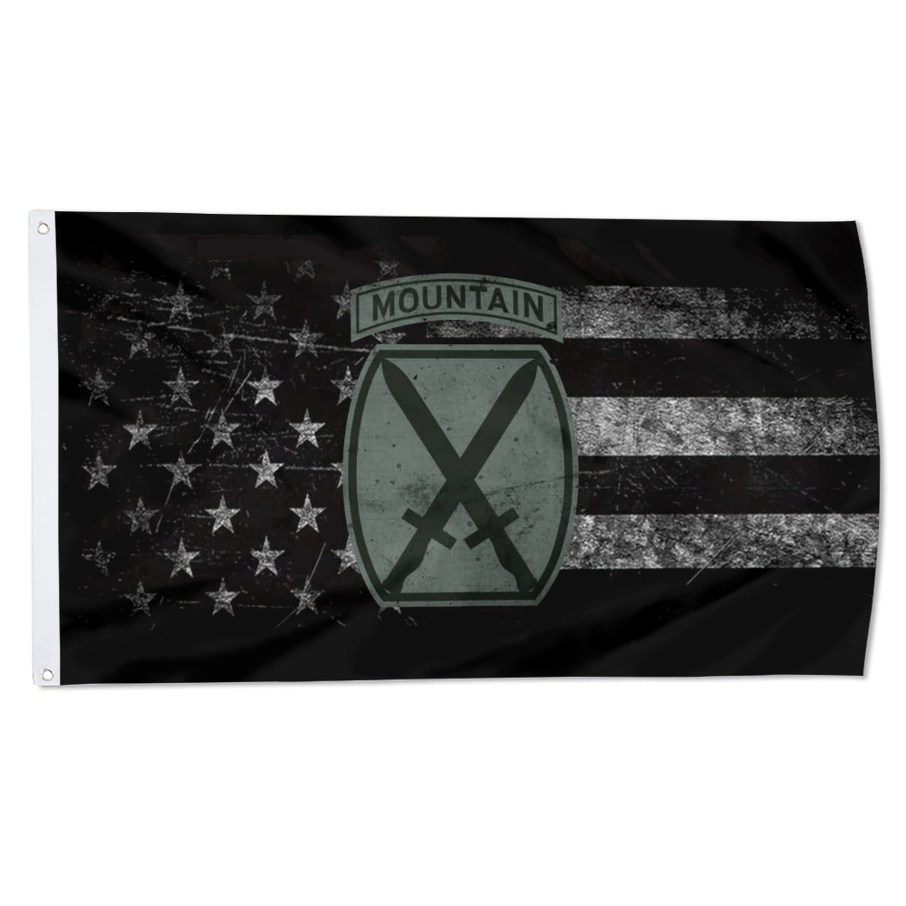 Fyon US Army Retro 10th Mountain Division Flag Indoor and outdoor banner 2240815